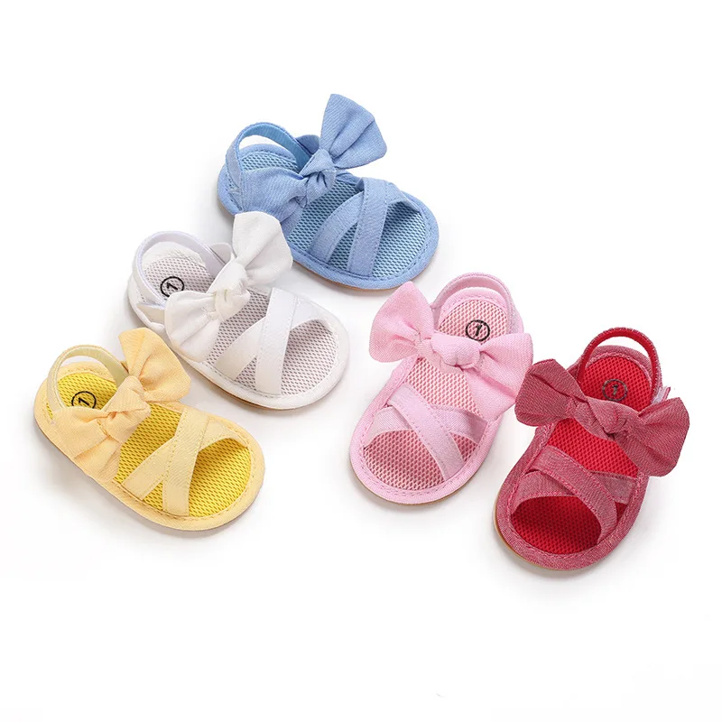 

Spring and Autumn New Style Baby Girl Shoes Fashion Toddler Binyag Princess Flats Bow Soft Sole Newborn Kids Baptismal Sandals