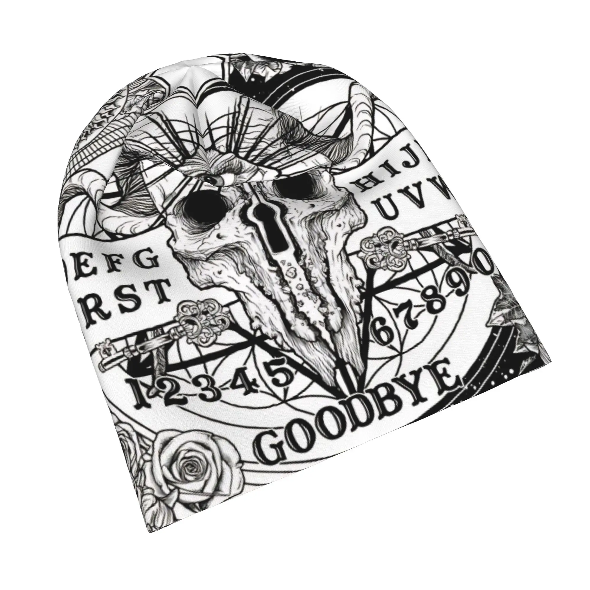 Ouija Eye Board Skullies Beanies Hat Mystical Sun and Moon Goth Men Women Ski Cap Warm Head Wrap Bonnet Hats
