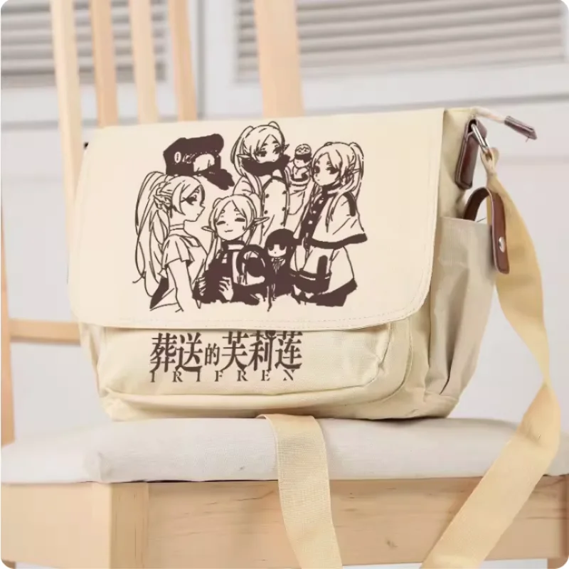 

Anime Frieren at the Funeral Cartoon Bag Unsix Fashion Leisure Teenagers Crossbody Student Messenger Handbag B419