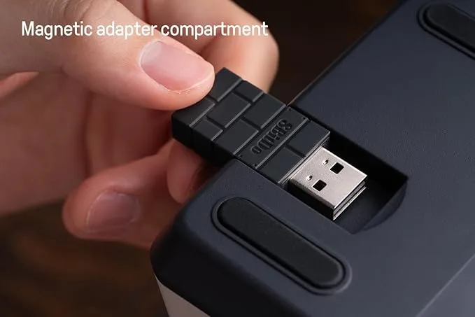 Ondersteuning PC Hot-swappable Snelkoppeling BT/2.4G 8Bitdo 18 Toetsen Retro Mechanische Numpad voor Windows Android Rekenmachine