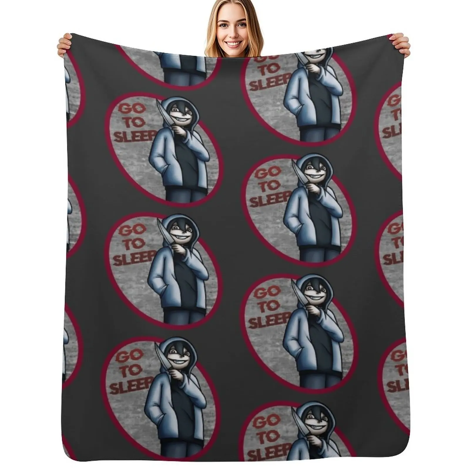 

Jeff the Killer Throw Blanket All Season Lightweight Soft Blanket for Bed