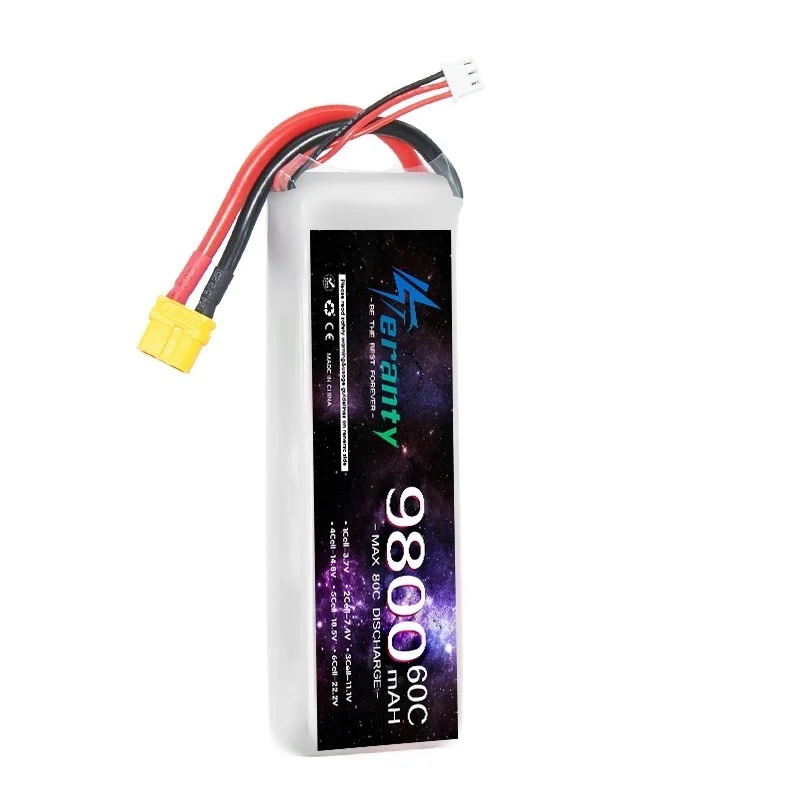 Akumulator samochodowy 2S bateria Lipo 60C 7.4V 9800MAH do części łodzi zdalnie sterowany samochód wspinający się duża stopa 4WD ze złączem Tamiya