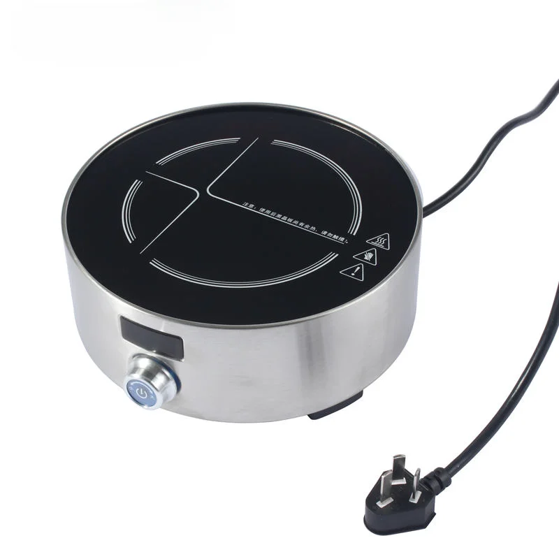 1.2KW Electric Pottery Stove No Radiation Tea Stove Glass Pot Water Boiler with Timer Stainless steel Waterproof surface 220V