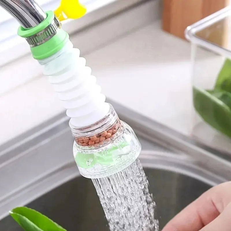Adjustable Faucet Shower Head Swivel Retractable Splash Resistant Tap Extender PP Material for Home Kitchen RV Sink Faucets