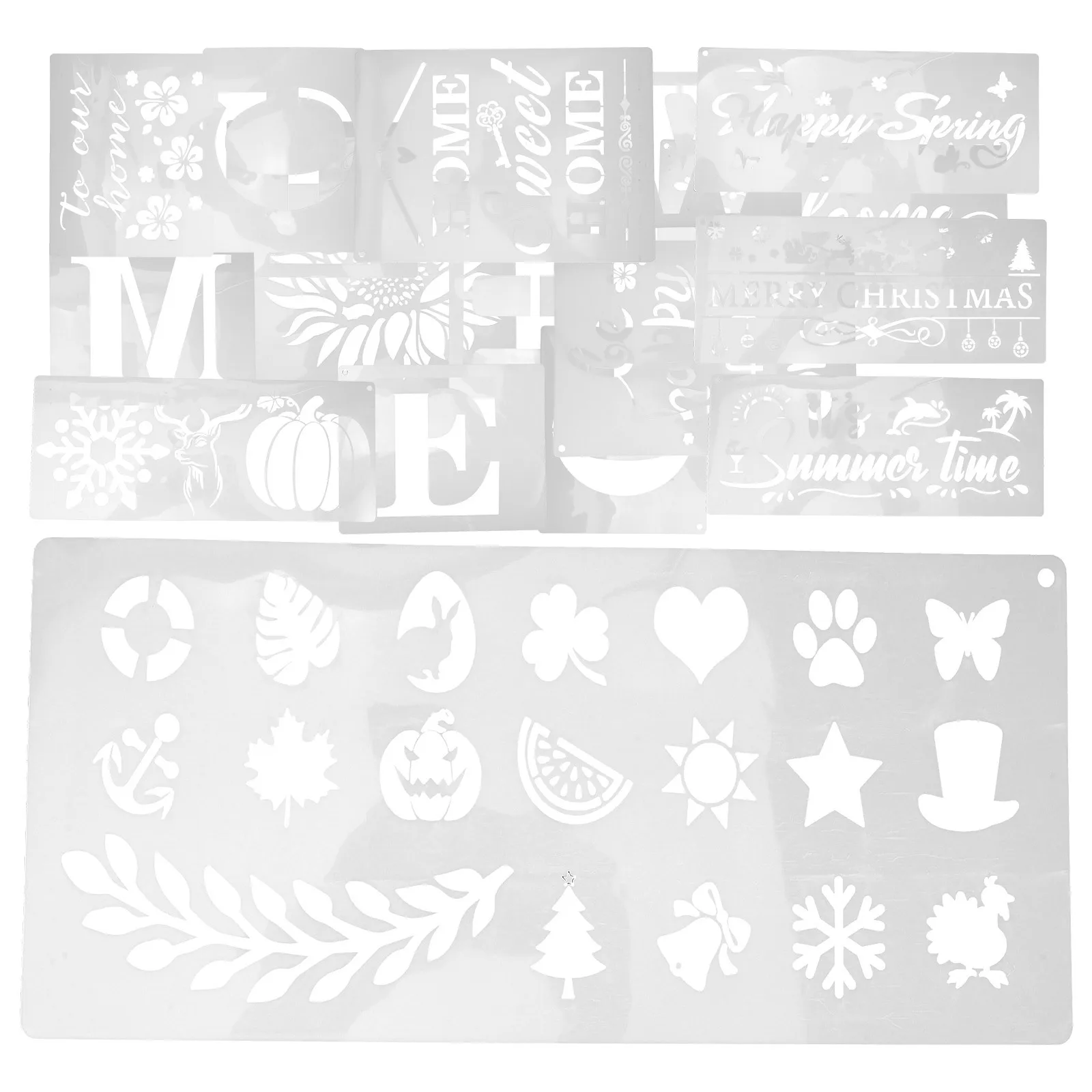 

26 Sheets DIY Welcome Templates Delicate Stencils Compact Painting Stencils Creative Home Decor Delicate Welcome Templates