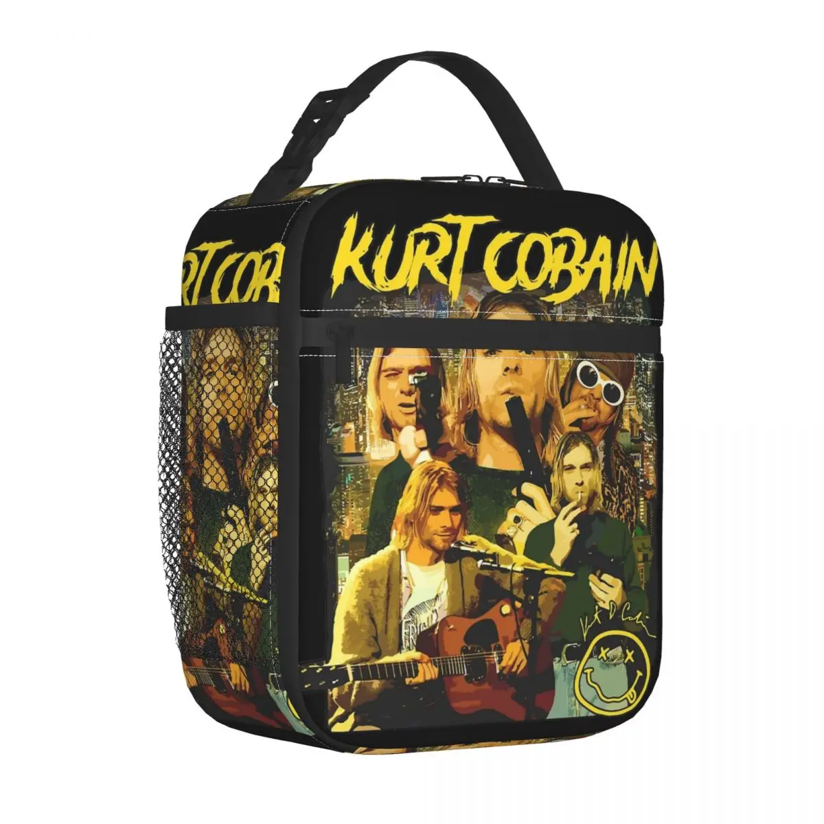 

Kurt Cobain Thermal Insulated Lunch Bag Outdoor Portable Bento Box Cooler Thermal Lunch Box