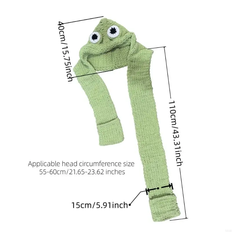 Halloween-Tiercharakter-Schal, Totenkopf-Mütze für Erwachsene, 3-in-1, hellgrüne Halswickel-Totenkopfkappe mit Handtaschen für – Detail 6