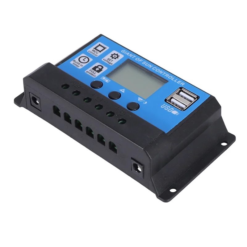 ABGR-2X 30W 12V Solar Panel Battery Charger+40A Controller For RV Car Boat Home Camping