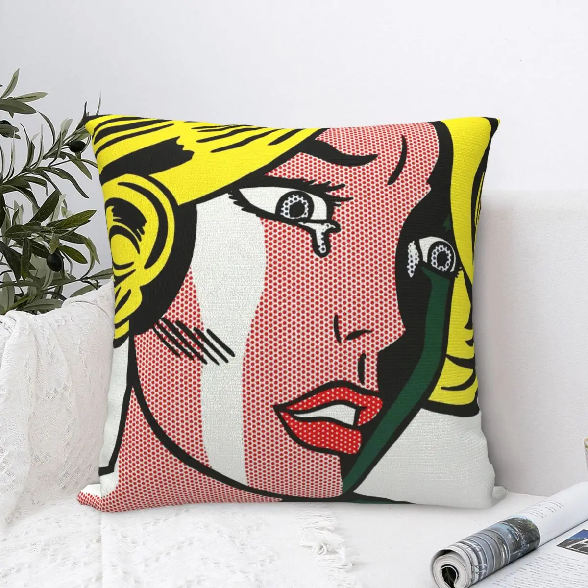 Rebuild Roy Lichtenstein Square Pillowcase Polyester Pillow Cover Velvet Cushion Decor Comfort Throw Pillow For Home Car