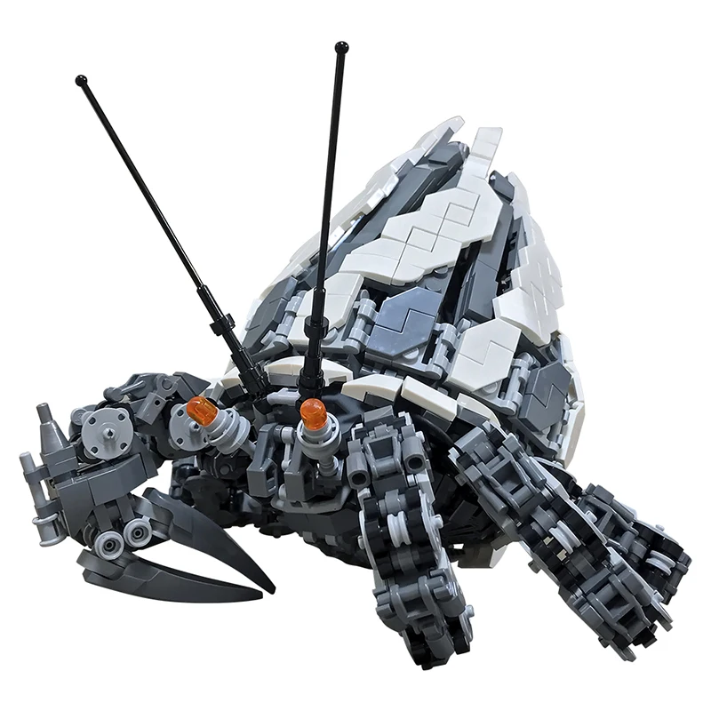 MOC Mechanical beast Mecha Hermit crab model building blocks Aquatic animal ideal set Constructor bricks toys christmas gifts