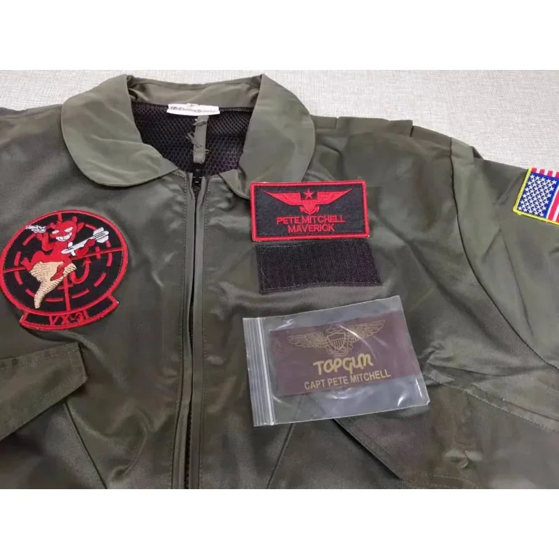 EE01 Куртка Top Gun Maverick Bomber Косплей Костюм пилота Куртка Куртки на молнии Io0!