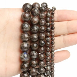 4-12mm Rainbow Granite Beads Natural Stone Smooth Round Loose Beads for Jewelry Making Supplies DIY Bracelets Accessories 15''