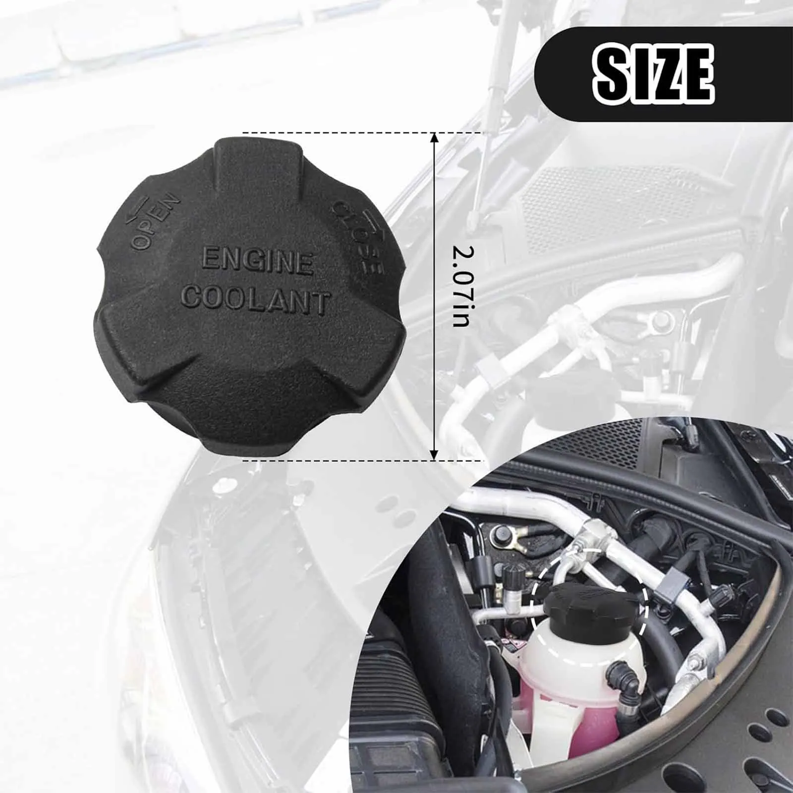 

For Hyundai Accent For KIA RIO 25441-26100 2544126100 Radiator Reservoir Cap Cover Styling Replacement Accessories