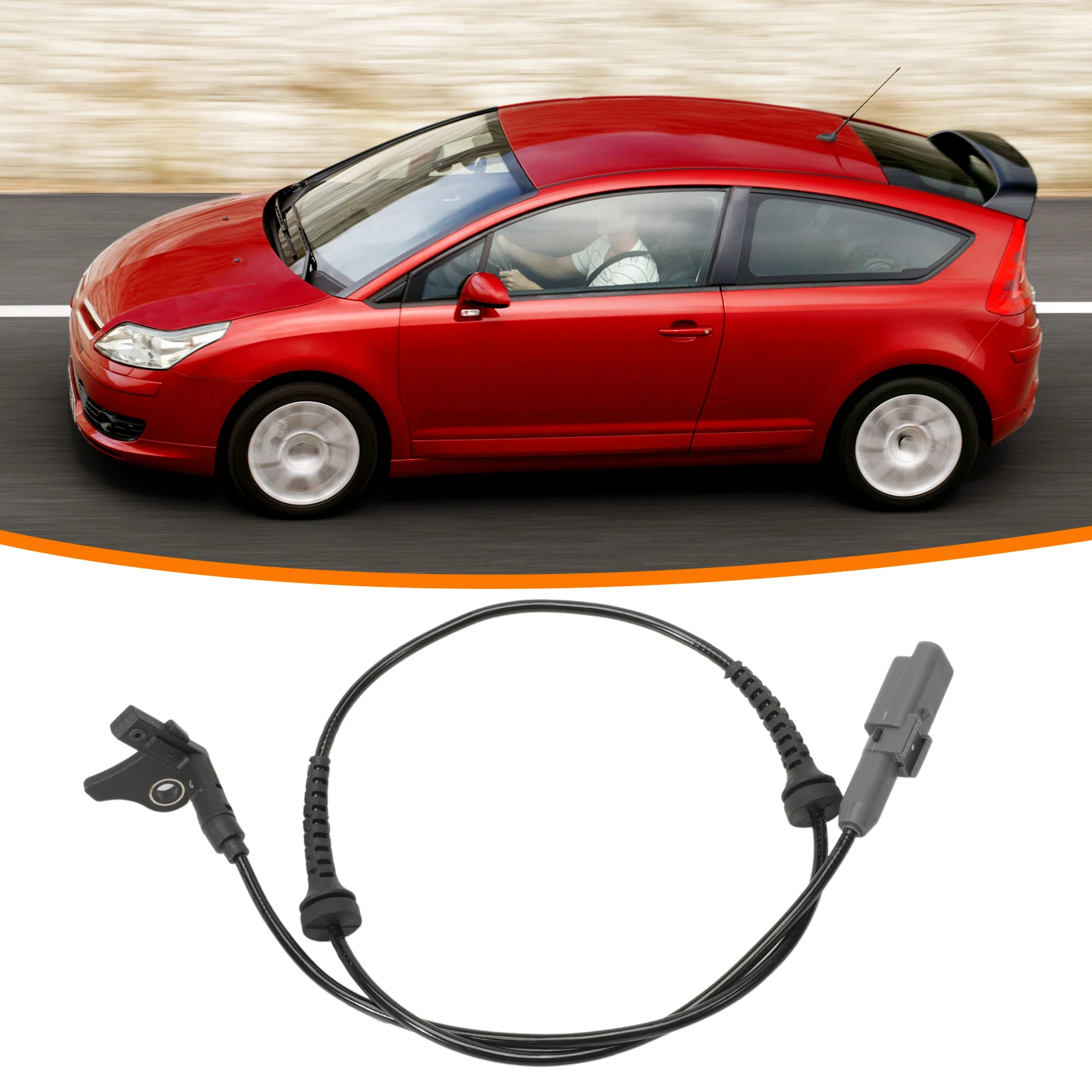 

Front Left/Right ABS Sensor 9665386780 4545F5 for C4 Coupe C4 I/II/Sedan DS4 DS5 307 Estate/SW 308 I/SW I 5008 1.4L 1.6L 00-21