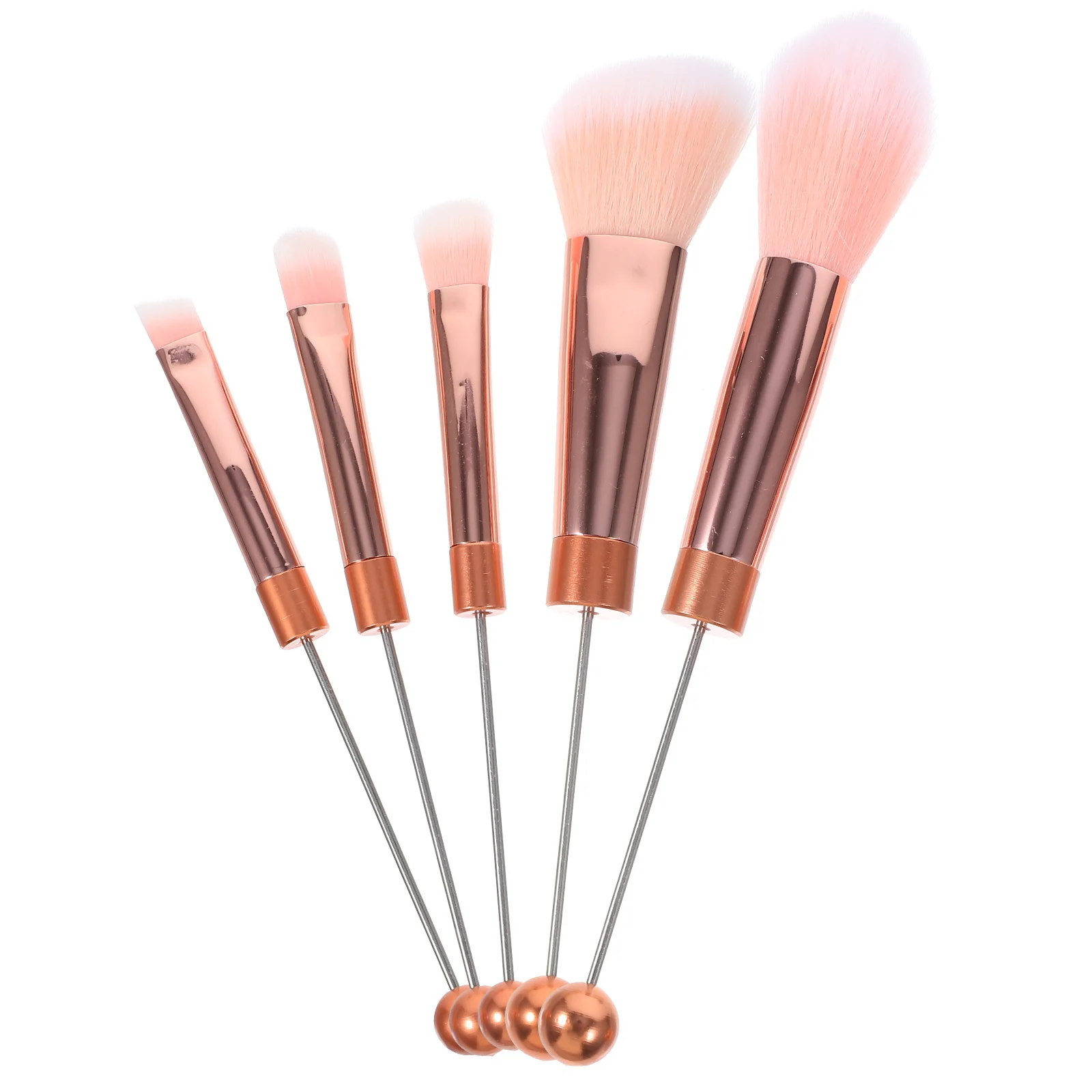5本メイクブラシセット 女性用 フルフェイス アイシャドウ ブラッシュ コンシーラー パウダーブラシ 人間工学に基づいたハンドル 握りやすい 旅行に便利