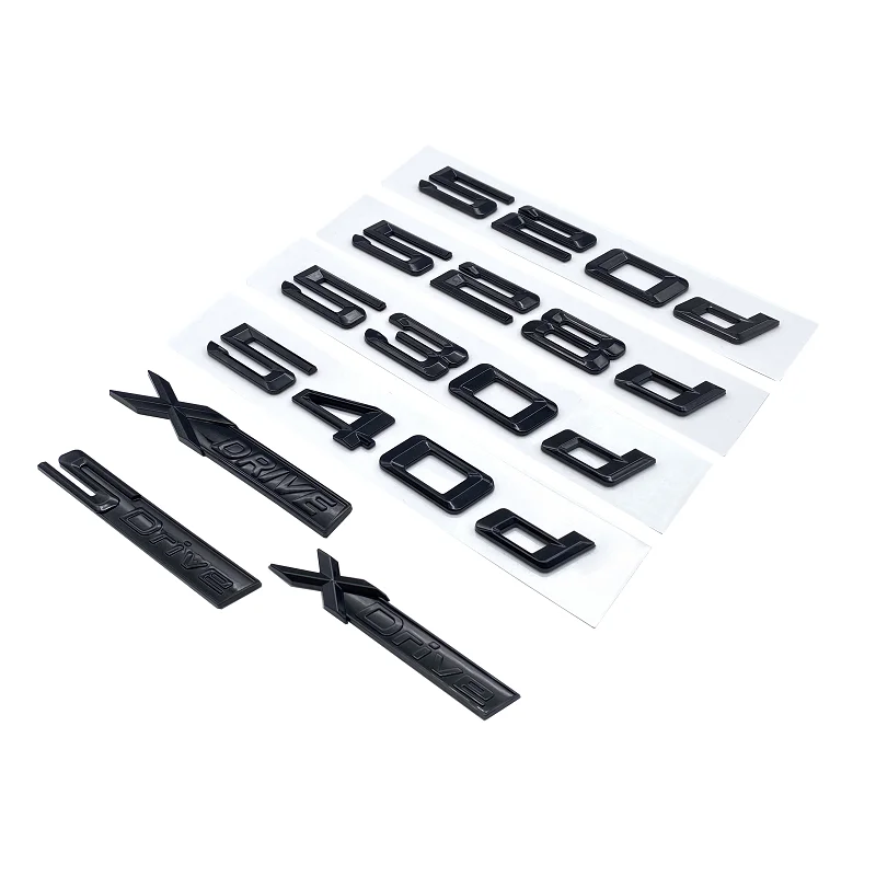 

3D Old Letters Car Tail Trunk Logo 520d 525d 528d 530d 535d 540d 550d Emblem Sticker For BMW 5 Series F10 F11 F18 G30 G31