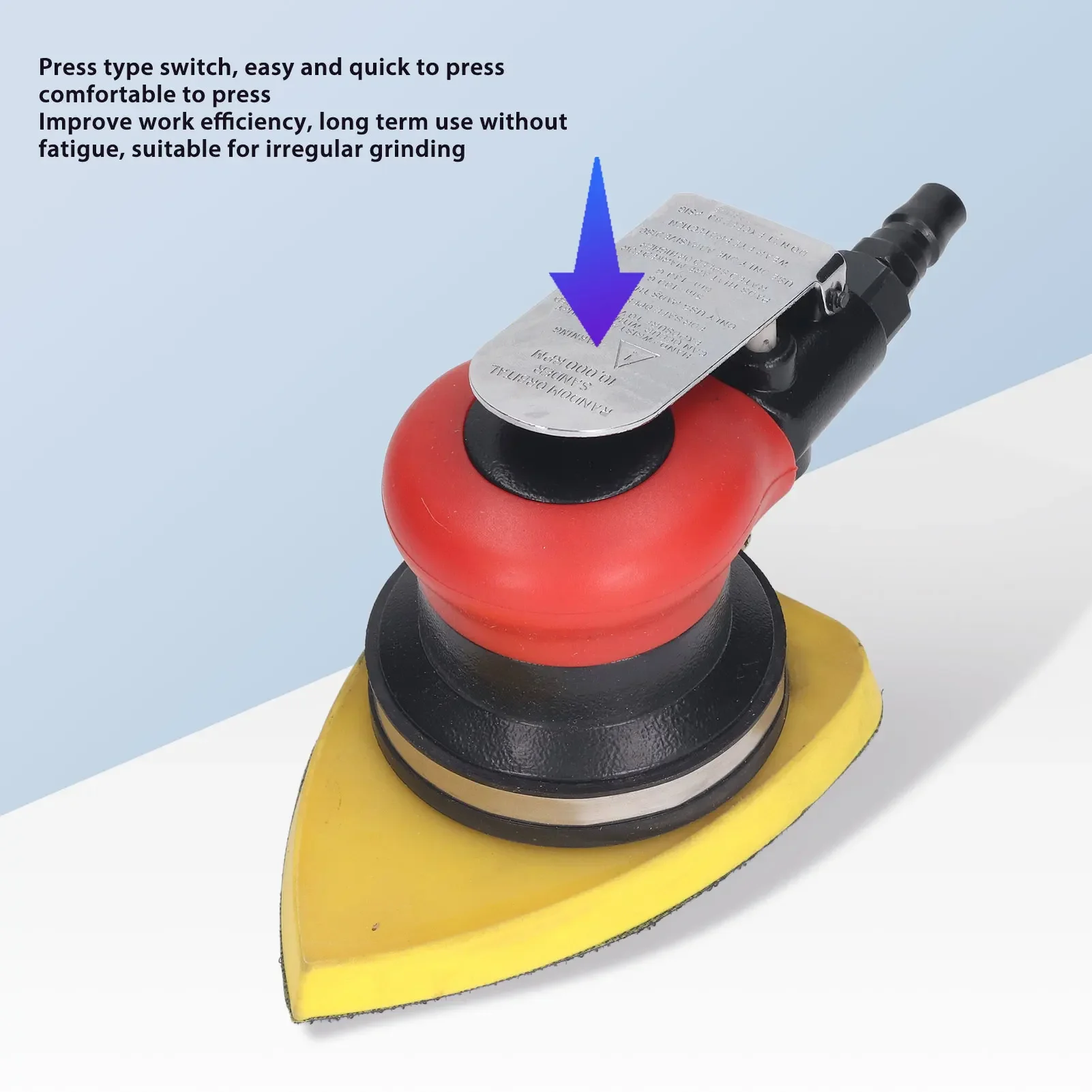 

Пневматическая шлифовальная машина 1/4 дюйма, 90 фунтов на кв. дюйм, треугольная, с длинной вибрацией, 10000 об/мин