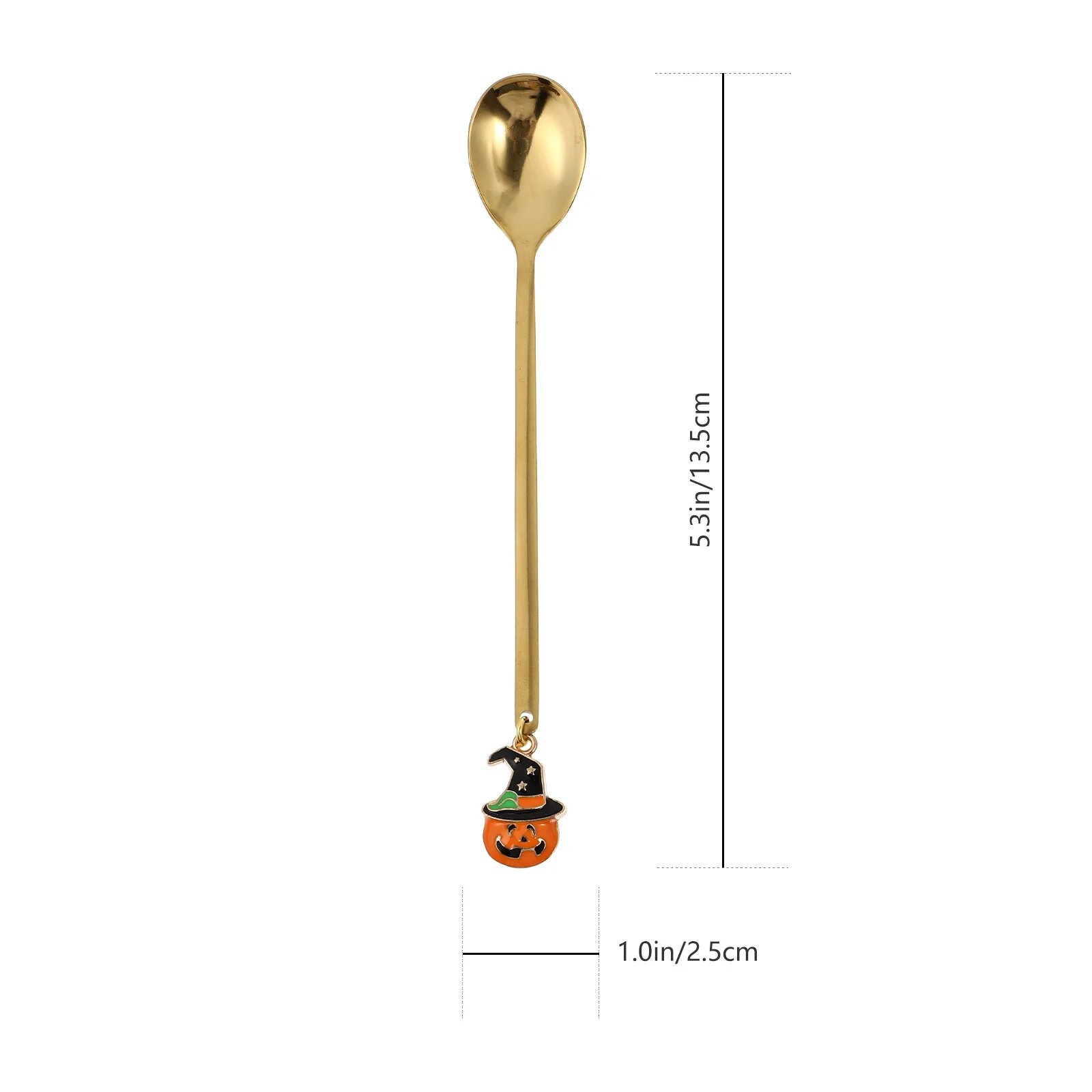 4 قطعة ملاعق اليقطين الهالوين الفولاذ المقاوم للصدأ الحلوى المجارف اثارة خلط ملاعق للقهوة كعكة البطيخ جمع الحفلات #2