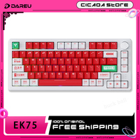 Dareu Ek75 RT Gaming Keyboard Magnetic Switch Wired Keyboards Bluetooth Type-C Hot Swap Rgb Office RT Mechanical Keyboards Gift