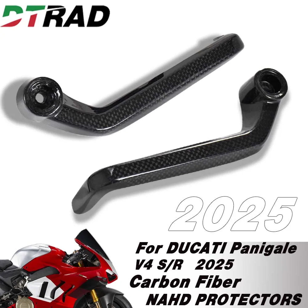 Motorcycle Brake Clutch Lever Handguard Protection For DUCATI Panigale V4 S/R  Full Carbon Fiber Shock Absorption Accessories