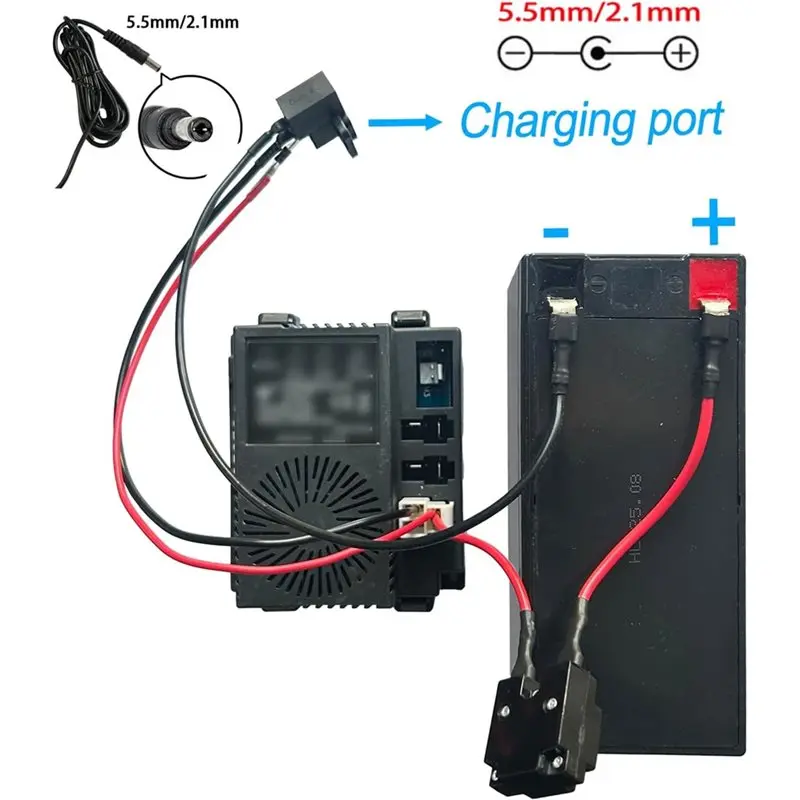 

ABVJ-6V 12V 24V Round Charging Port For Kids Power Wheel Ride On Electric Car Replacement Parts