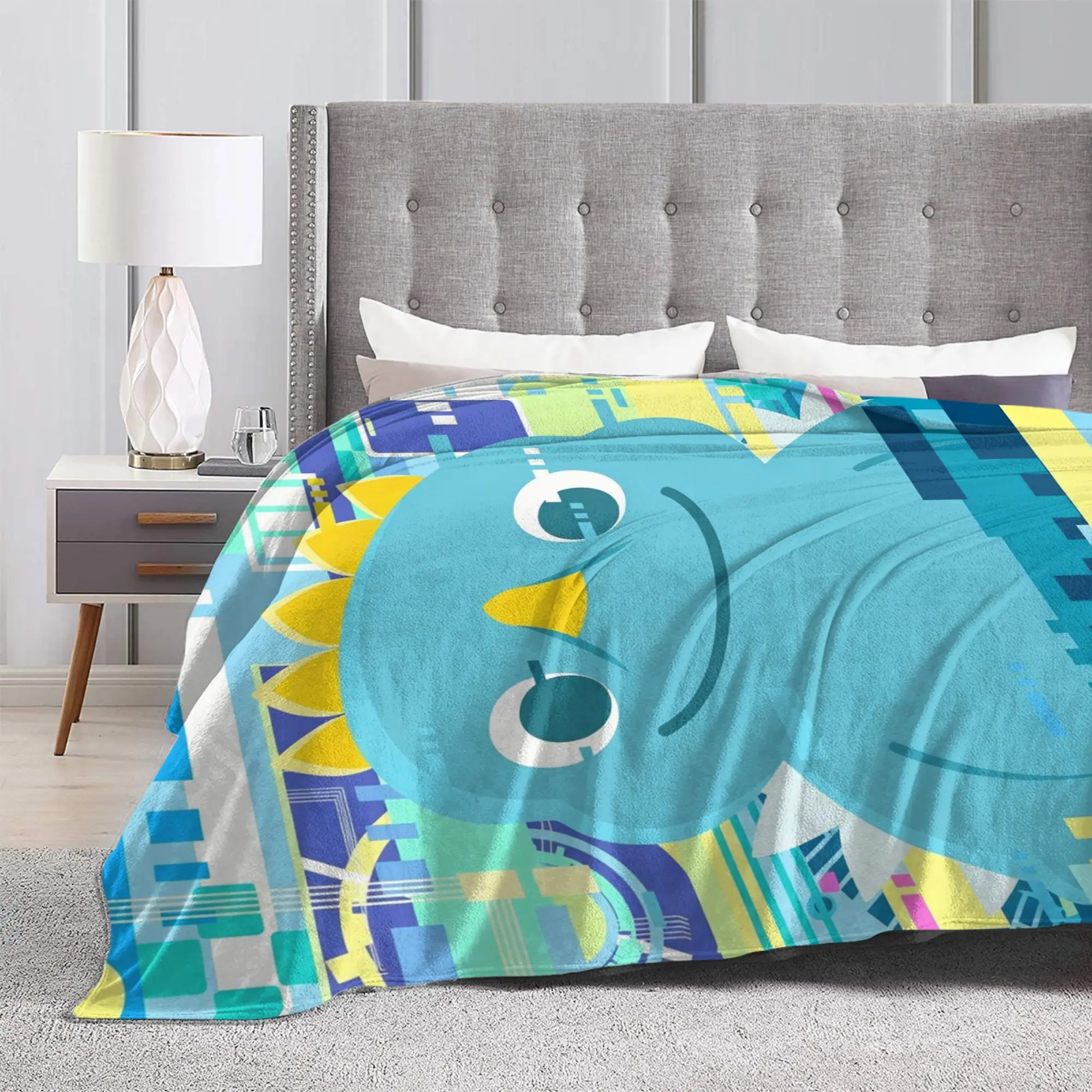 Chibi Monster Raids Again Blanket Flannel Summer Air Conditioning Cartoon Super Soft Throw Blankets for Bed Bedroom Bedspreads