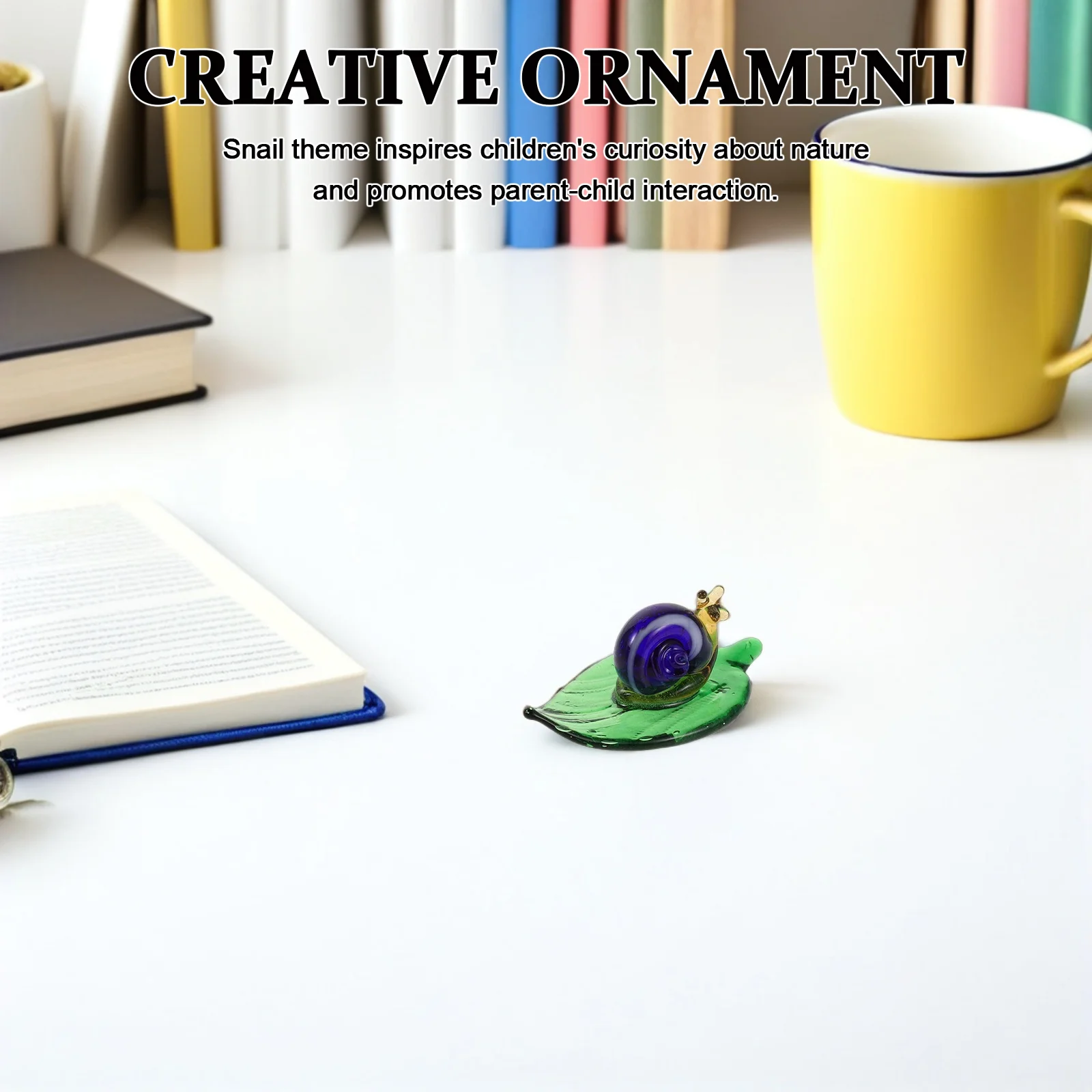 

2Pcs Crystal Glass Snail Sculpture Small Spiral Animal Ornament Autumn Thanksgiving Christmas Table Centerpiece Decoration