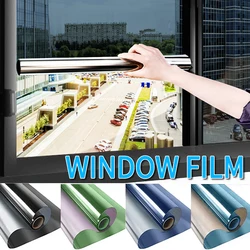 Multi-size One Way Mirror Window Film Privacy Sun Blocking Glass Sticker Heat Control Reflective Film Self Adhesive Window Tint