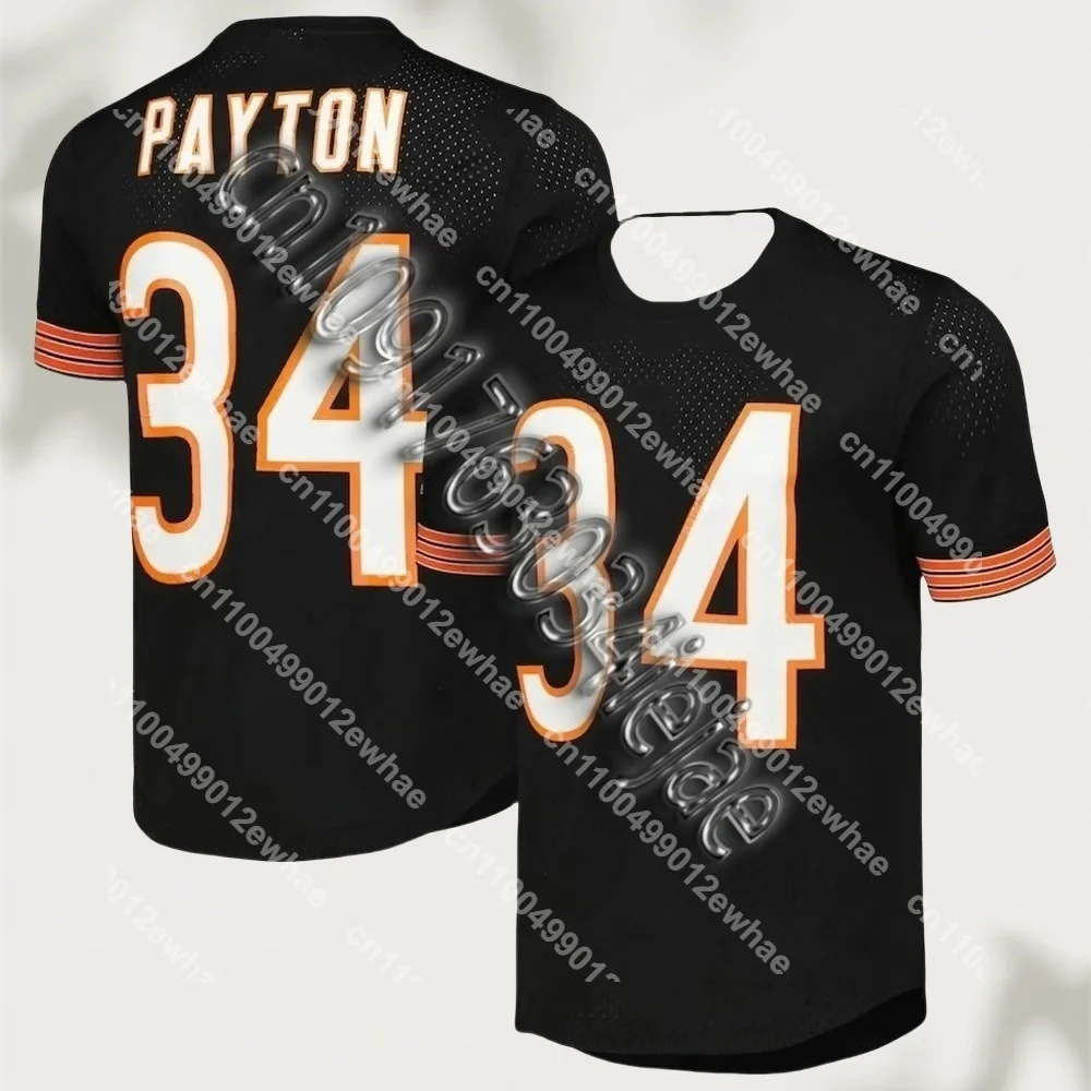 

2024 Arrival Summer Bears Hall of Fame Running Back Payton Rugby Jersey #34 Training Jersey Football Uniform For Adult&Kid