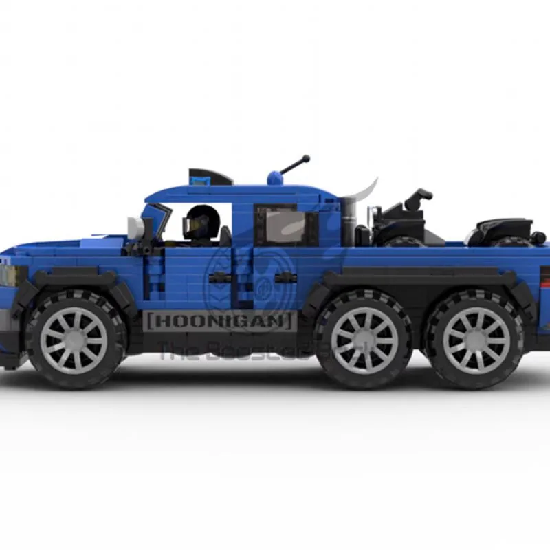 6x6 Räder Veloci Raptor Modell Ziegel Road Racing SUV auto Racing Fahrzeug Lkw Montieren Blöcke Modell Spielzeug für kind Geschenk