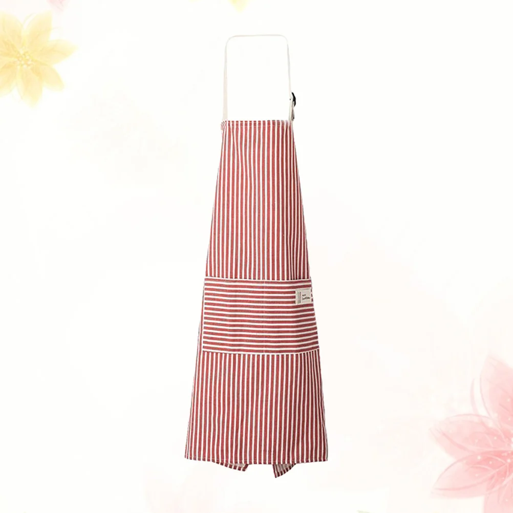 

Waterproof Oil Resistant Apron 2 Pockets Adjustable Strap Long Hanging Neck 100% Cotton Linen Kitchen Cooking Baking Outdoor