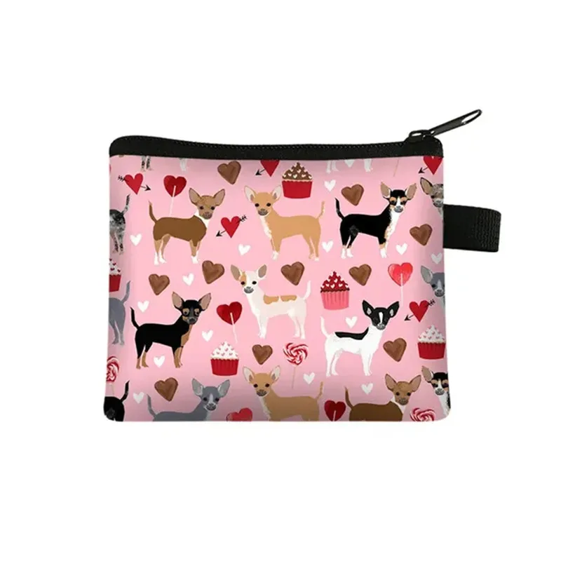 

Kawaii Dog Chihuahua Mom Coin Purse Girls Mini Wallet Womens Purses and Handbags Keychain Zipper Pouch Money Bags Women Wallets