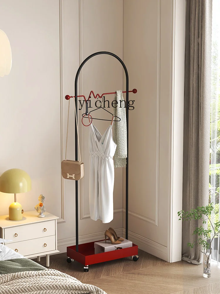 Xl Retro Coat Rack Floor Bedroom and Household Creative Clothes Hanger Chic Silent Style Clothes Rack