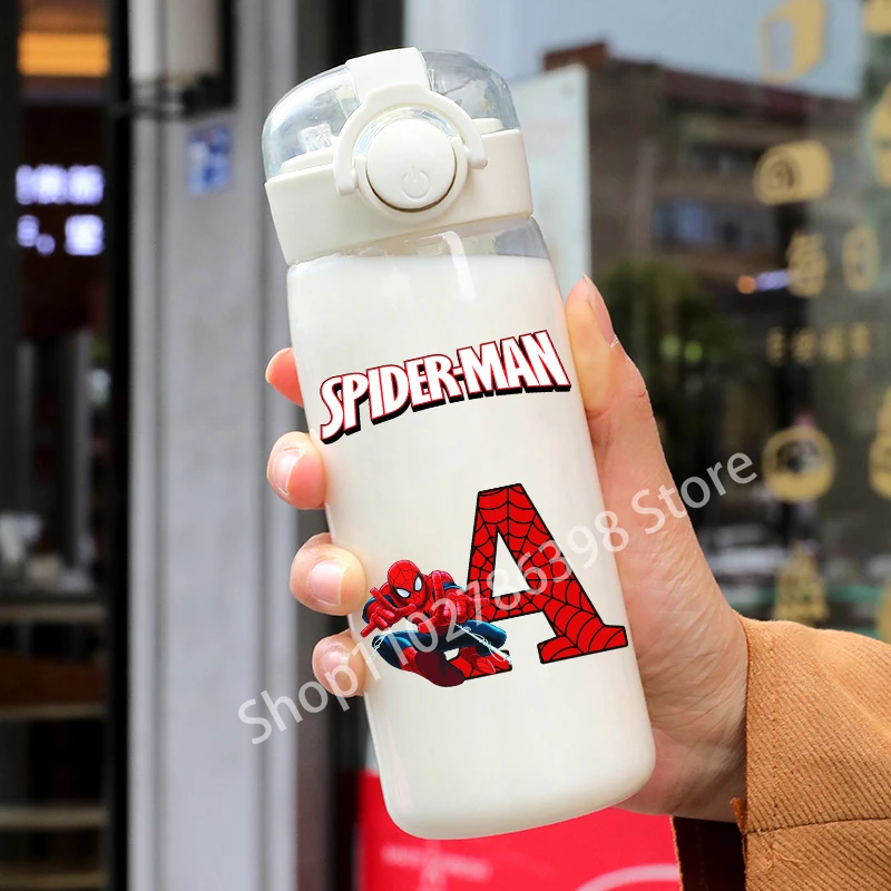 400 مللي Marvels SpiderMans أكواب الأولاد واضح العلامة التجارية عالية الجودة زجاجة ماء الرياضة في الهواء الطلق مانعة للتسرب زجاجة ماء بلاستيكية الاطفال هدية #1