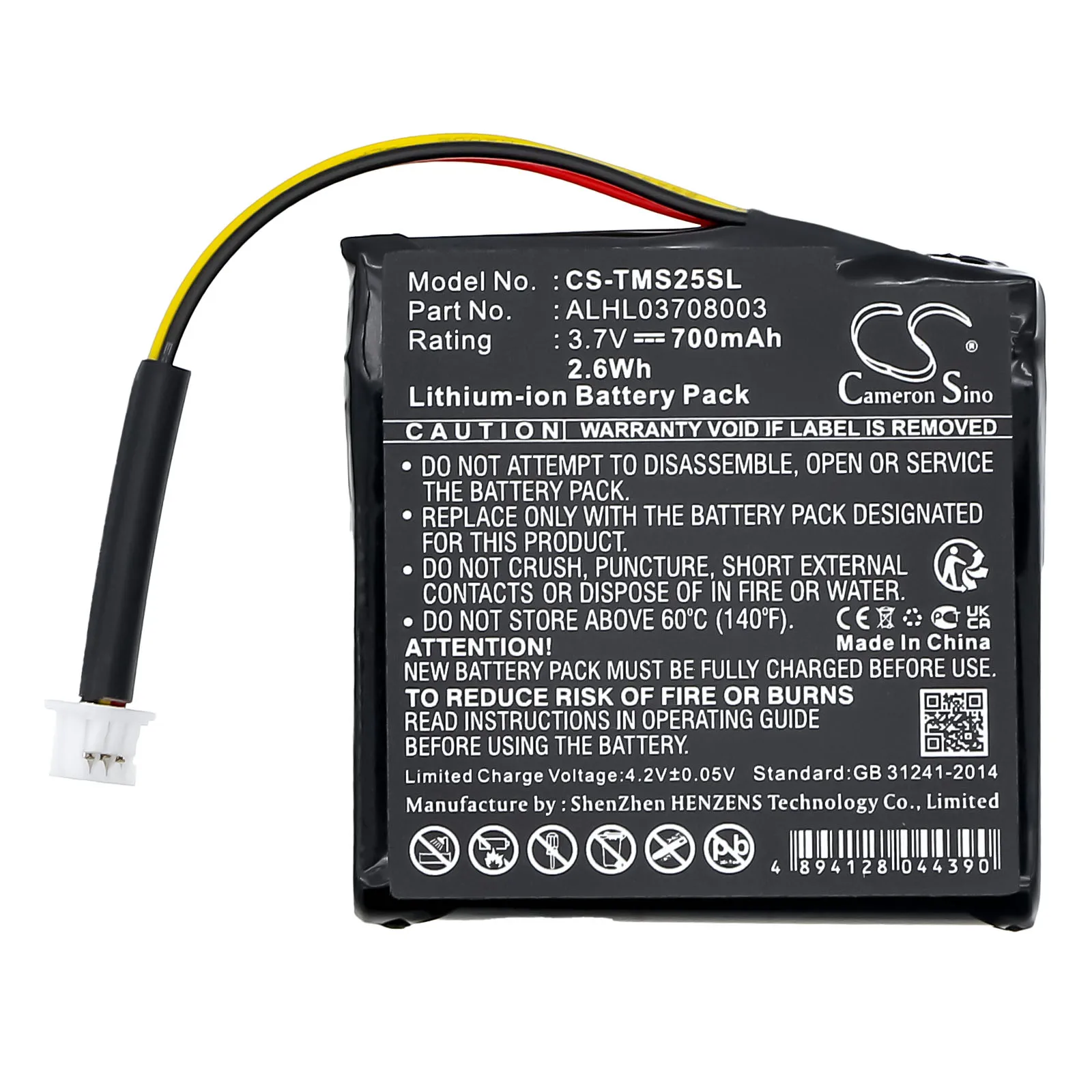 Replacement Li-ion GPS Navigator Battery for TomTom | 3.7V, 700mAh | Compatible with Star 20, 4EN42, 4EN52, 4EV42, and 4EV52 - view 4