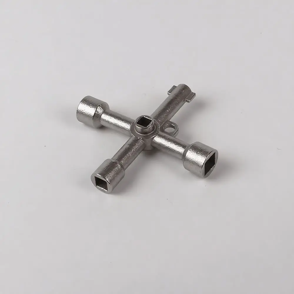 4 Way Multifunction Cabinet Key 304 Stainless Steel Triangle Cross Square Socket Opener For Switch Control Board