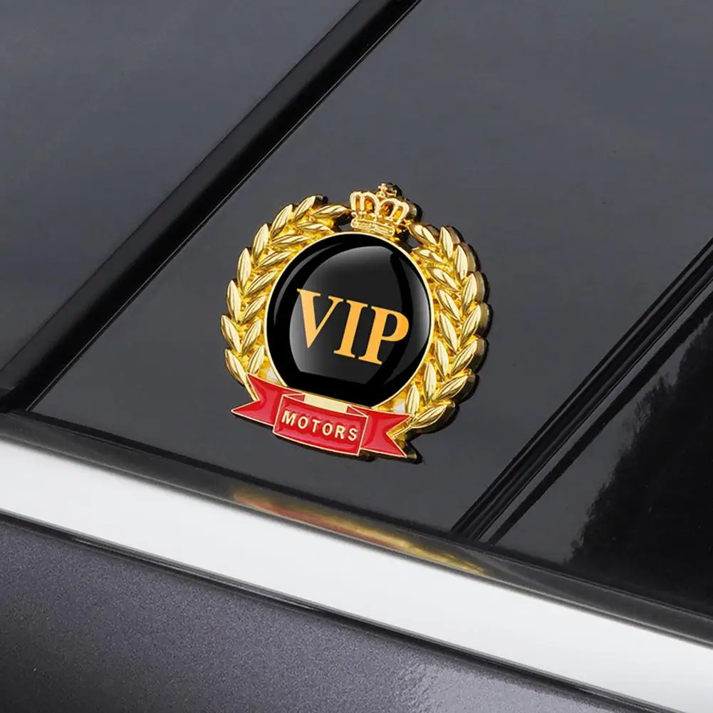 Car Sticker Strong Adhesiveness Waterproof Decorative 3D VIP Rear Front Bumper Metal Badge Car Accessories