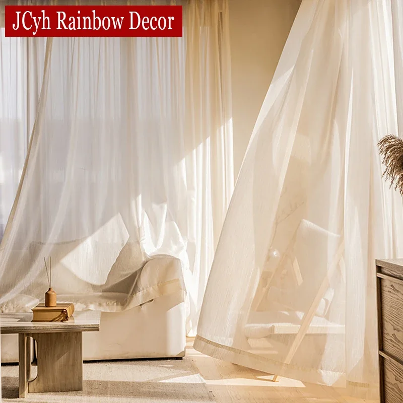 Francuskie złote zasłony do salonu Iskrzące woalowe zasłony tiulowe do sypialni Okno Przedpokój Gaza Obróbka Tekstura tkaniny