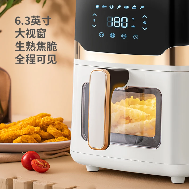 Friggitrice ad aria Chigo, forno elettrico domestico visivo di grande capacità friggitrice ad aria intelligente automatica fritadeira elettrica
