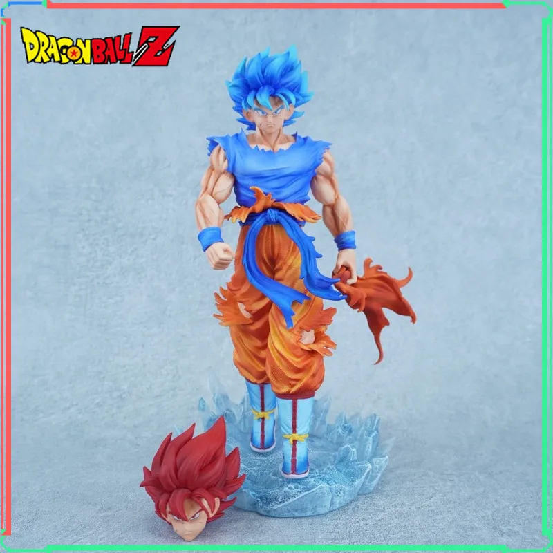 

Aniem Dragon Ball Z Statue Kirin Super Blue Goku Figures Can Glow Double-Headed Carving JG Factory Model Gk Figure Toy Gift