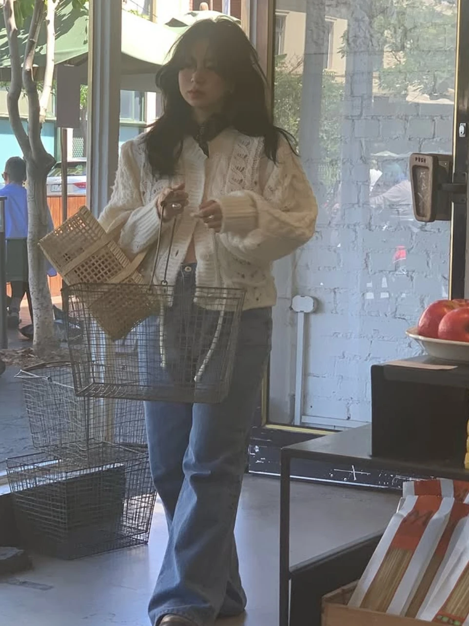 Cardigan aberto de malha feminino longo sve redondo ne macio aconchegante outerwear camere torção camisola commute sle solto ajuste calor