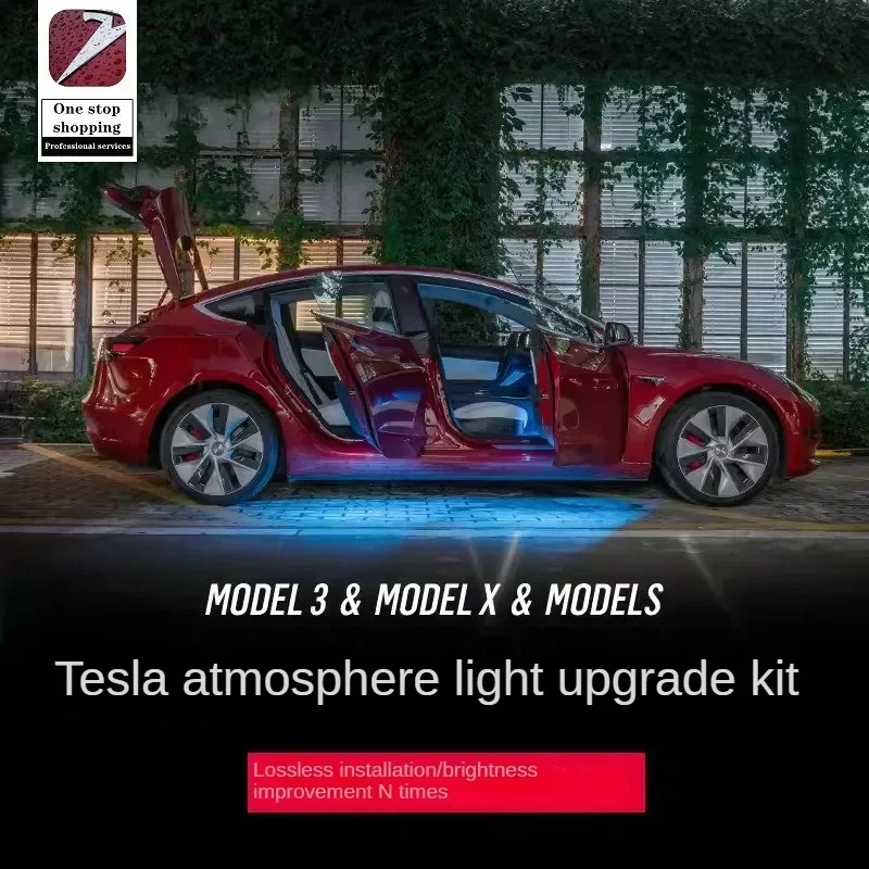 Tesla Model 3 modeY/X/S, sostituzione della luce del bagagliaio, illuminazione del pozzo del piede, illuminazione ambientale, modifica del LED,