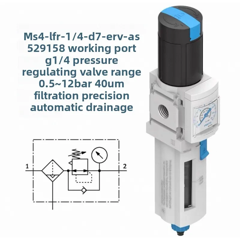 Festo FESTO Pressure Reducing Valve MS4-LFR- 1/8/1/4-D6/D7-C/E-R/U-M/V-AS 529144