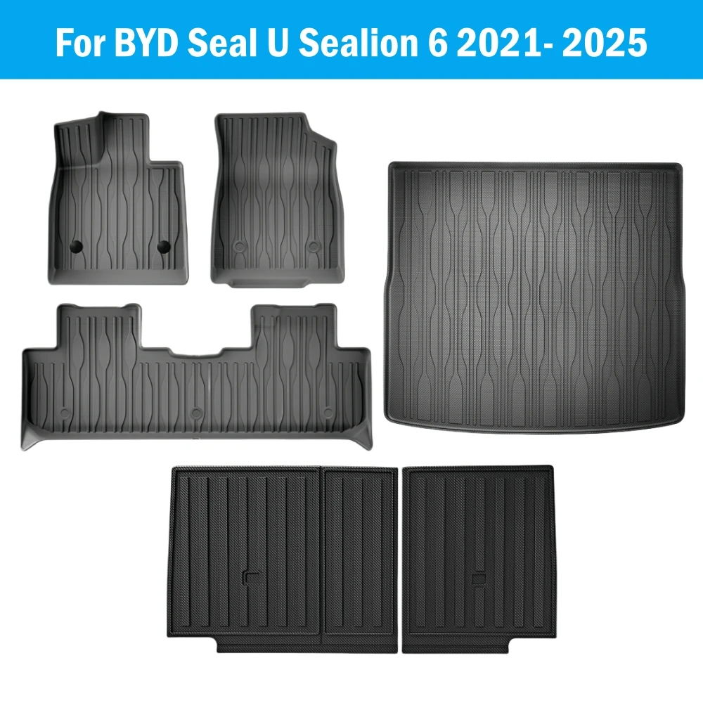 TPE-Fußmatten für BYD Seal U Sealion 6 2021 2022 2023 2024 2025 Auto-Fußmatten Kofferraummatte Rückenlehnen-Schutzpolster – Detail 1