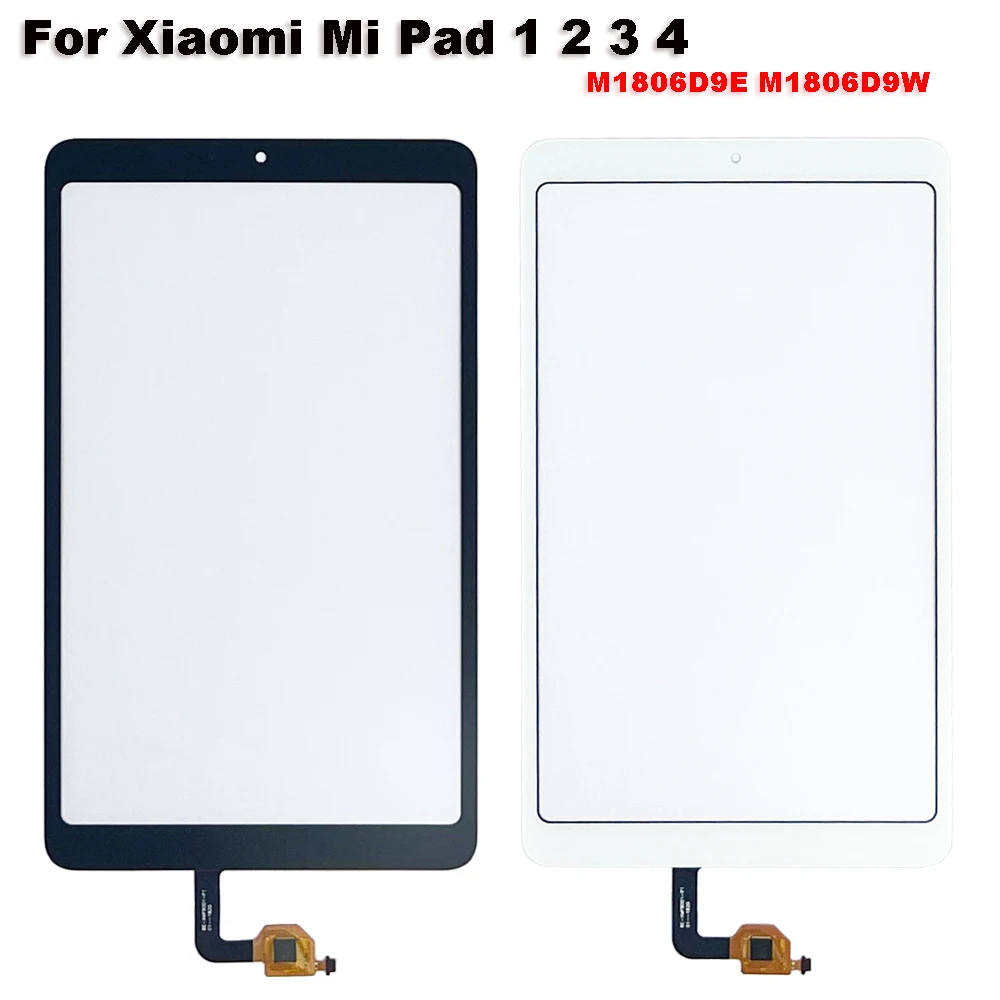 شاشة تعمل باللمس لـ xiaomi mi pad 1 و 2 و 3 و 4 plus ، بوصة ، m1806d9e ، m1806d9w ، قطع غيار ، oca lcd ، لوحة زجاجية أمامية ، جديدة