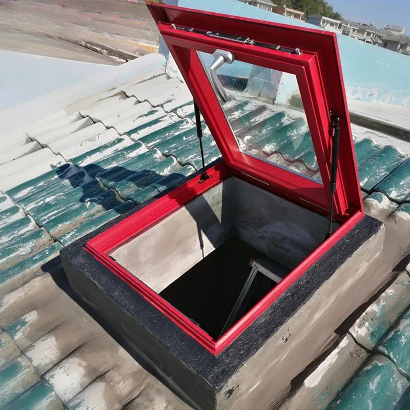 Blue eye skylight sloping roof attic ladder mouth flat top manual electric translation aluminum alloy