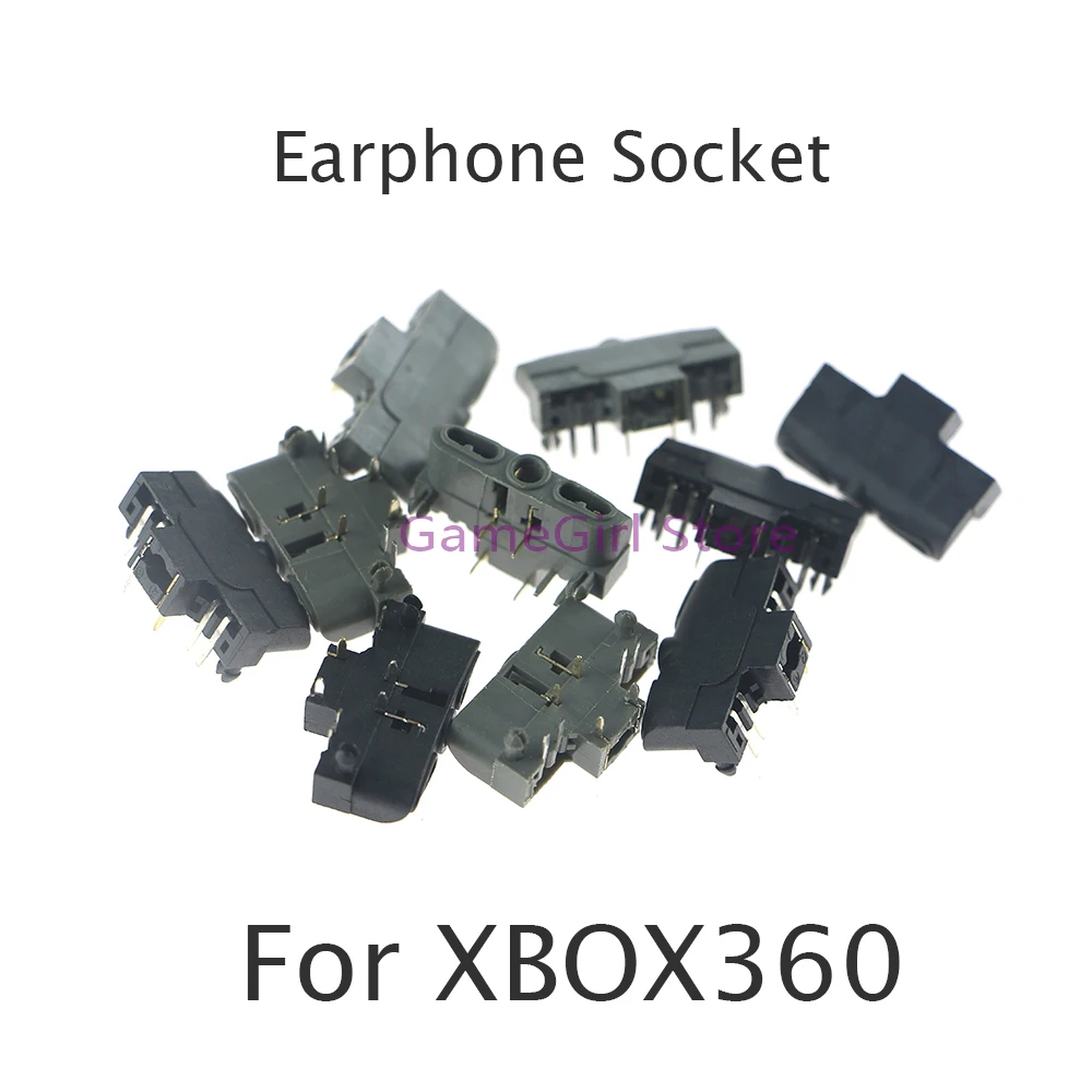 50pcs Black & Grey Headphone Jack Earphone Socket Slots For XBOX360 Wireless Wired Controller Replacement