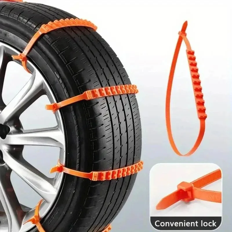 10-40PCS Universal Tire Chains Anti Slip Heavy Grip for Car Crossover SUV Winter Snow Ice Mountain Road Emergency Rescue