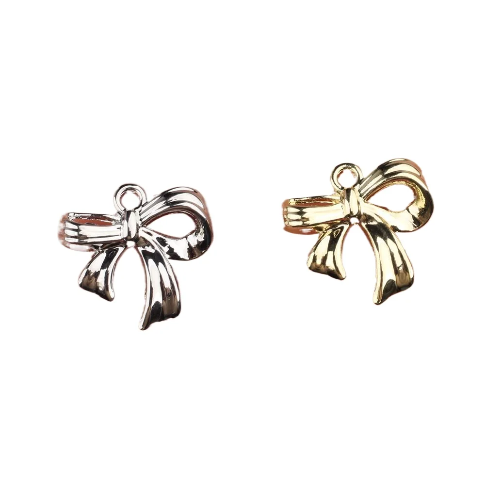 10pcs/lot 20*25MM Zinc Alloy Bow Knot Pendant Charms DIY Necklace Bracelet Earrings Accessorie