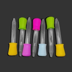 5 pz/set 5ML bambino bambino contagocce plastica Silicone bambino Pipette dispositivi neonati contagocce alimentatori pipetta per la scuola forniture di laboratorio